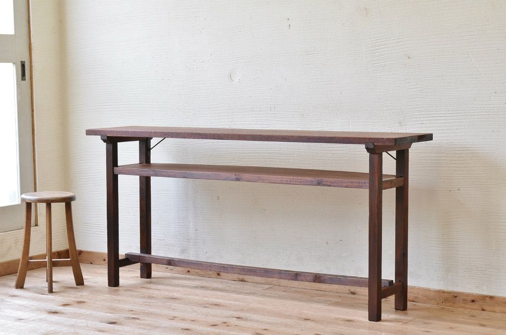 アンティーク家具　★古い木のシンプルなアンティーク作業台(テーブル)4