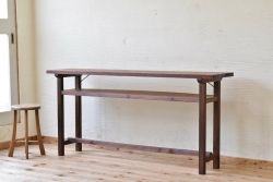 アンティーク家具　★古い木のシンプルなアンティーク作業台(テーブル)4