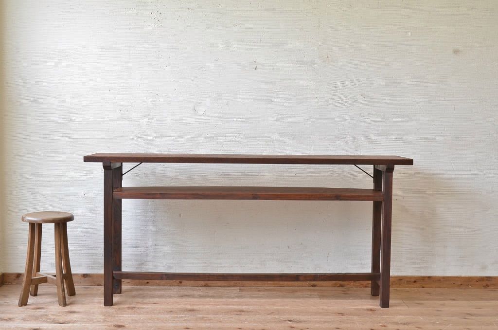 アンティーク家具　★古い木のシンプルなアンティーク作業台(テーブル)4