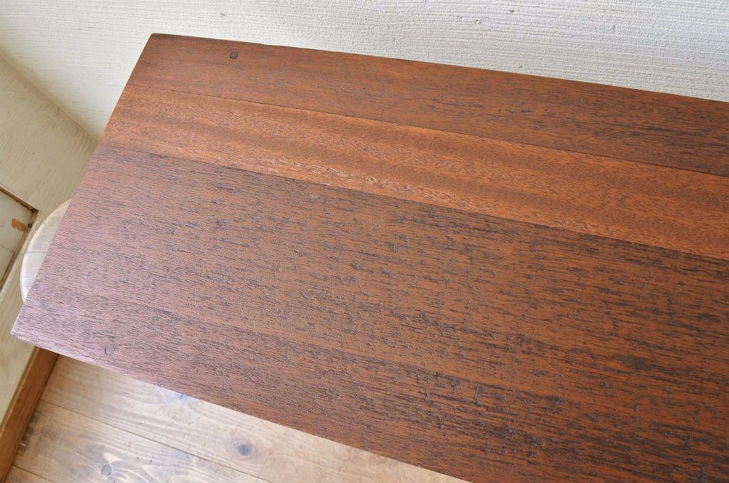 アンティーク家具　★古い木のシンプルなアンティーク作業台(テーブル)4