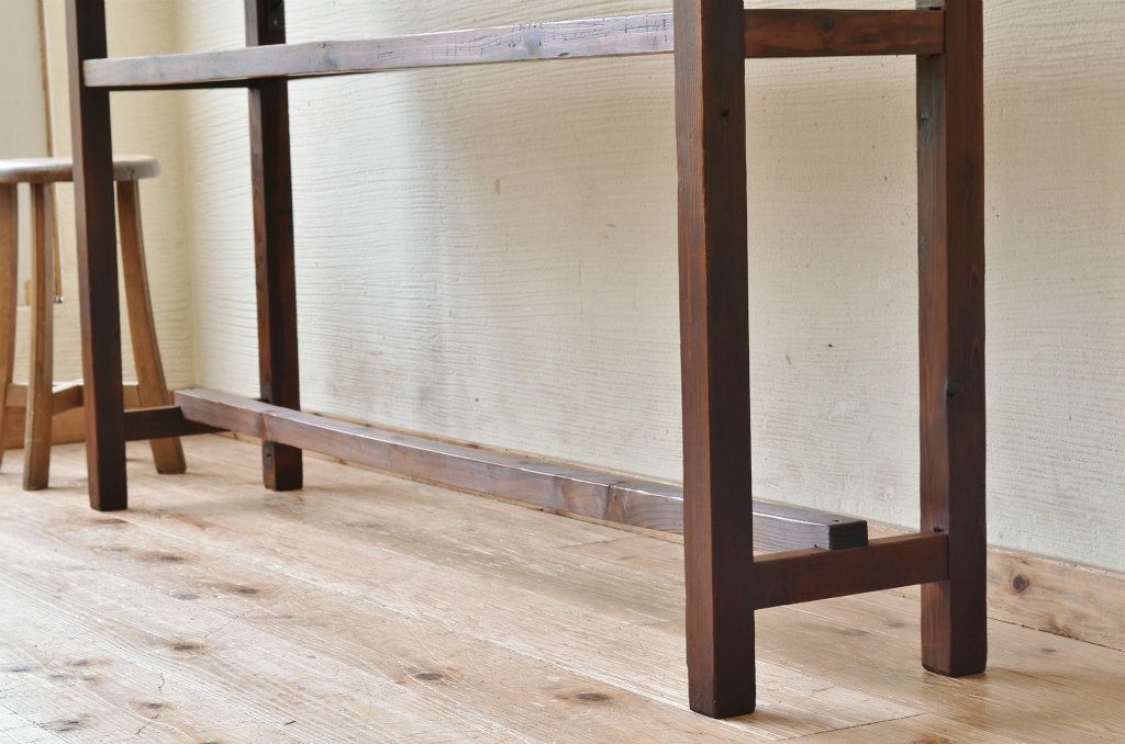 アンティーク家具　★古い木のシンプルなアンティーク作業台(テーブル)4