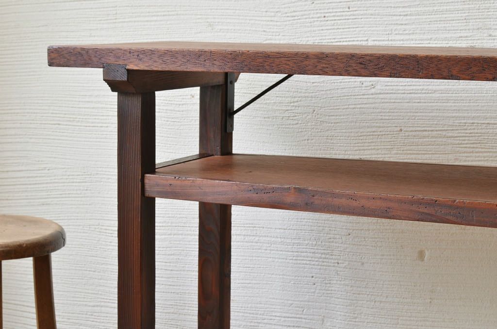 アンティーク家具　★古い木のシンプルなアンティーク作業台(テーブル)4