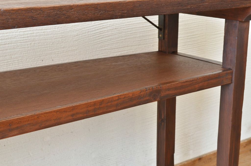 アンティーク家具　★古い木のシンプルなアンティーク作業台(テーブル)4