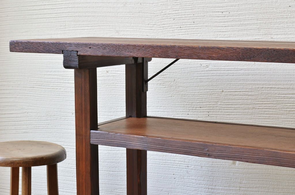 アンティーク家具　★古い木のシンプルなアンティーク作業台(テーブル)5