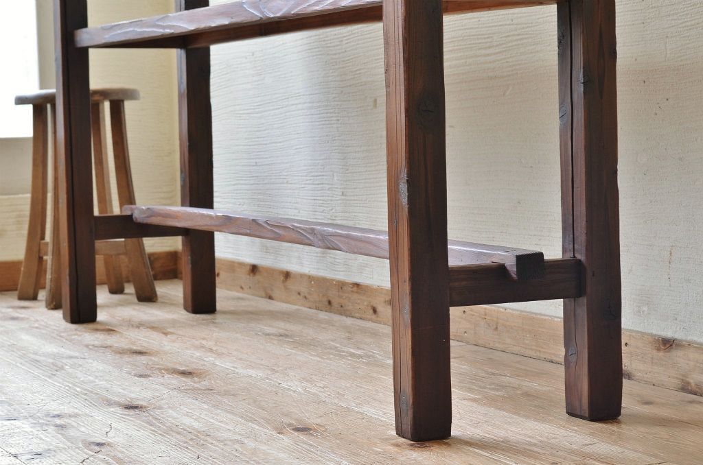 アンティーク家具　★古い木のシンプルなアンティーク作業台(テーブル)6
