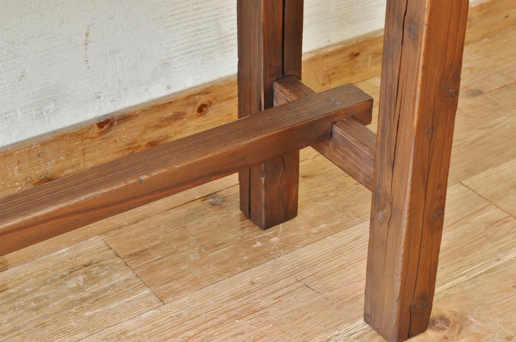 アンティーク家具　★古い木のシンプルなアンティーク作業台(テーブル)6