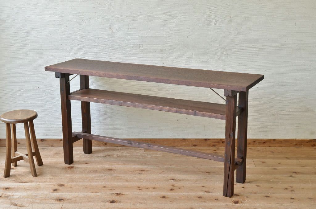 アンティーク家具　★古い木のシンプルなアンティーク作業台(テーブル)6
