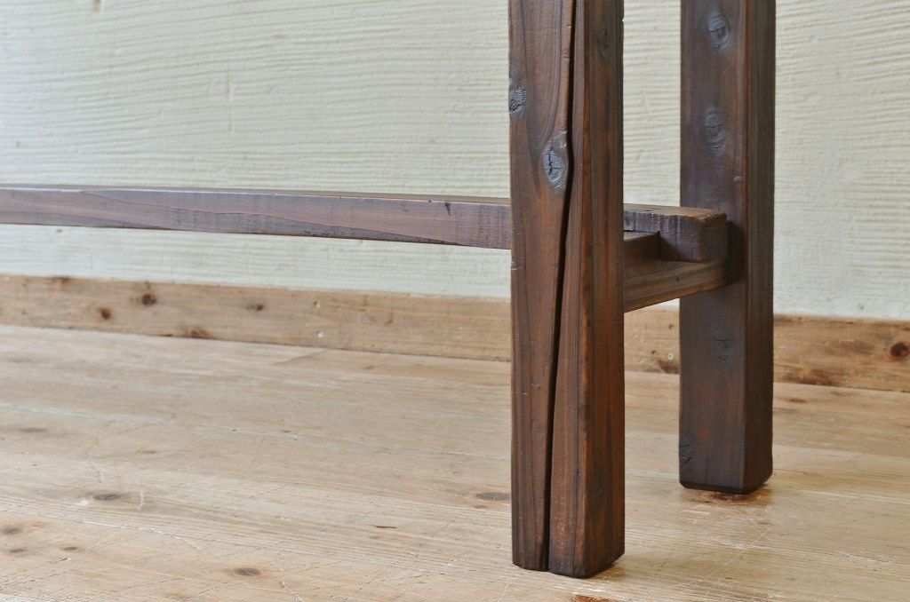 アンティーク家具　★古い木のシンプルなアンティーク作業台(テーブル)6