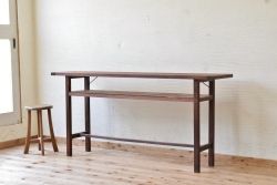 アンティーク家具　★古い木のシンプルなアンティーク作業台(テーブル)8