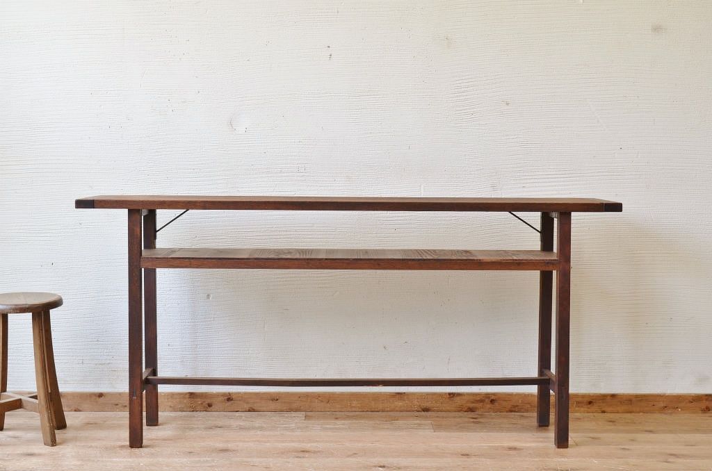 アンティーク家具　★古い木のシンプルなアンティーク作業台(テーブル)8