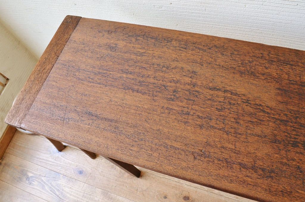 アンティーク家具　★古い木のシンプルなアンティーク作業台(テーブル)8