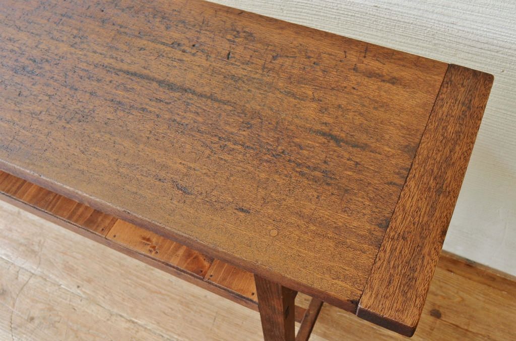 アンティーク家具　★古い木のシンプルなアンティーク作業台(テーブル)8