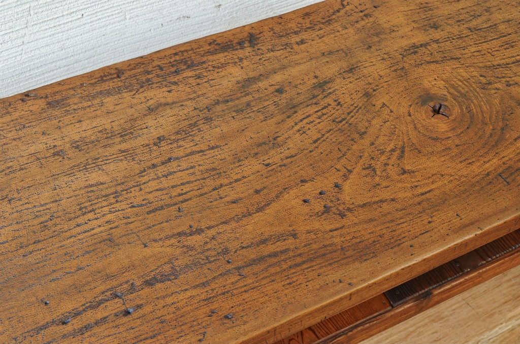 アンティーク家具　★古い木のシンプルなアンティーク作業台(テーブル)9