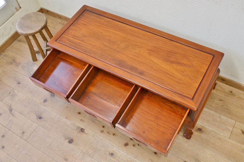 中古　唐木製の高級センターテーブル