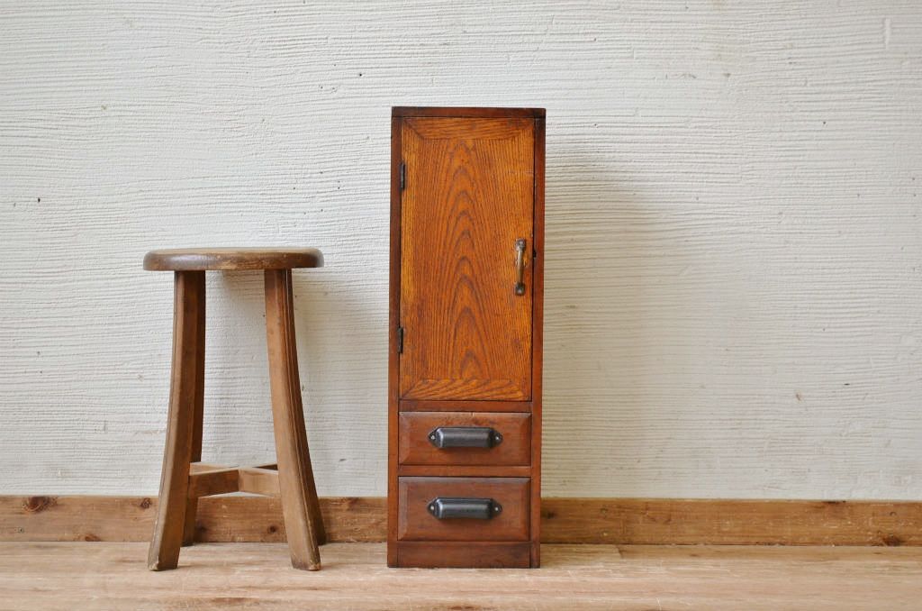 アンティーク家具　極小!引き出し付きアンティーク収納棚