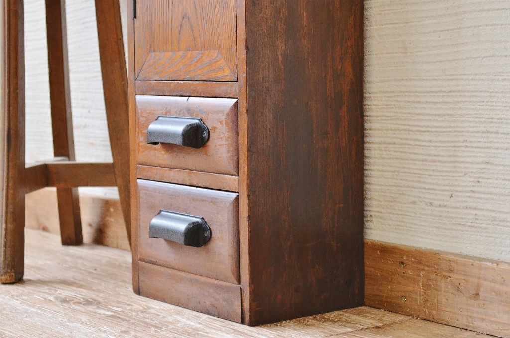 アンティーク家具　極小!引き出し付きアンティーク収納棚