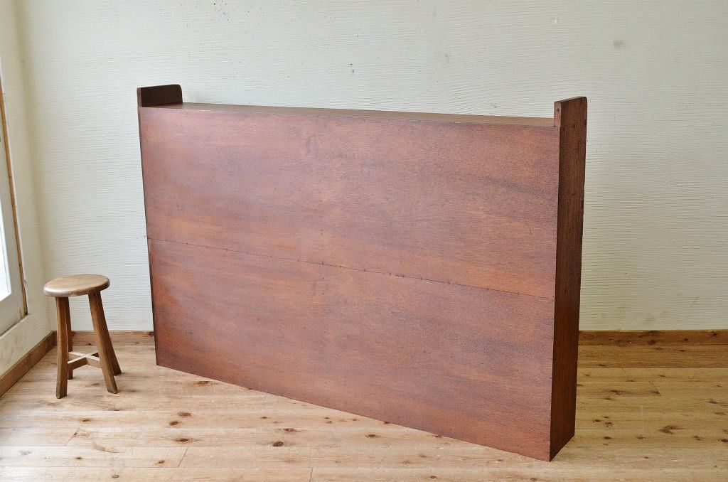 アンティーク家具　特大!横長アンティーク飾り棚(本棚)