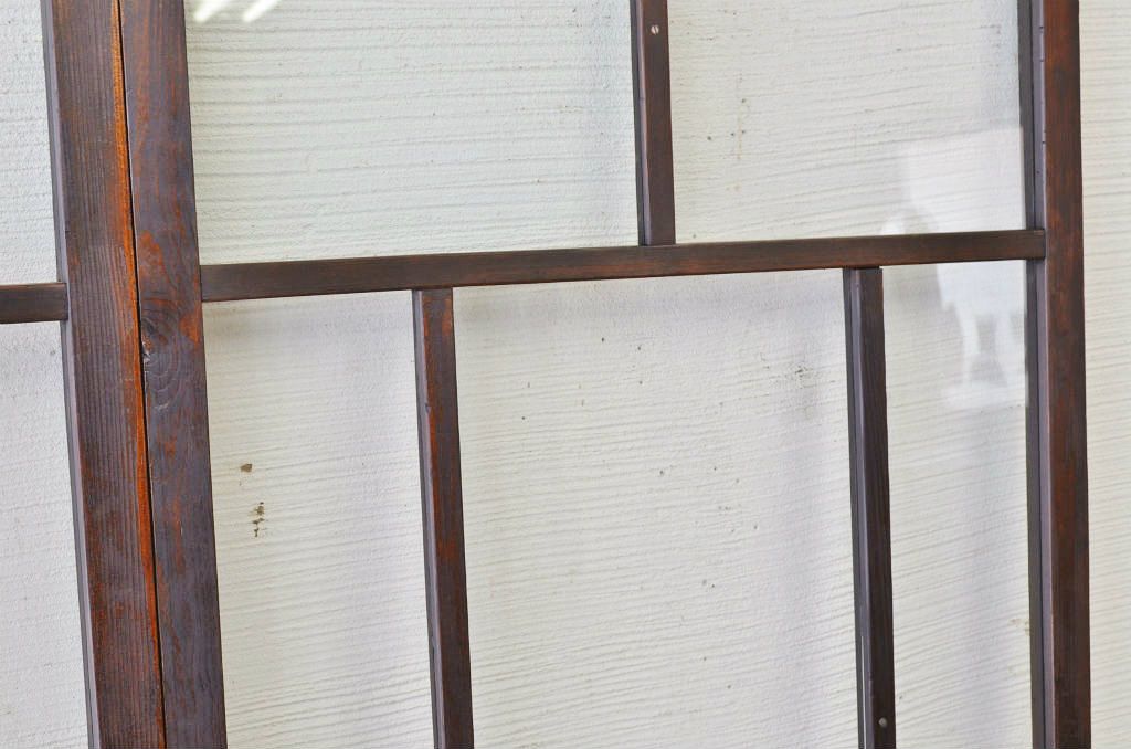 古民具　骨董　味のあるガラス戸2枚セット