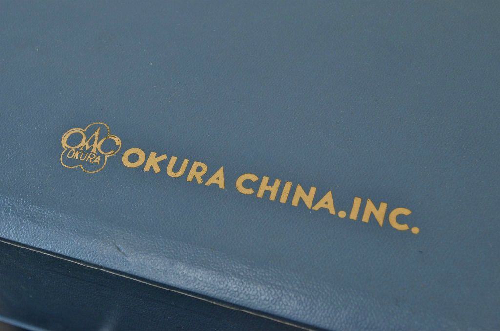 中古!大倉陶園花瓶2点セット(ブルーローズ)