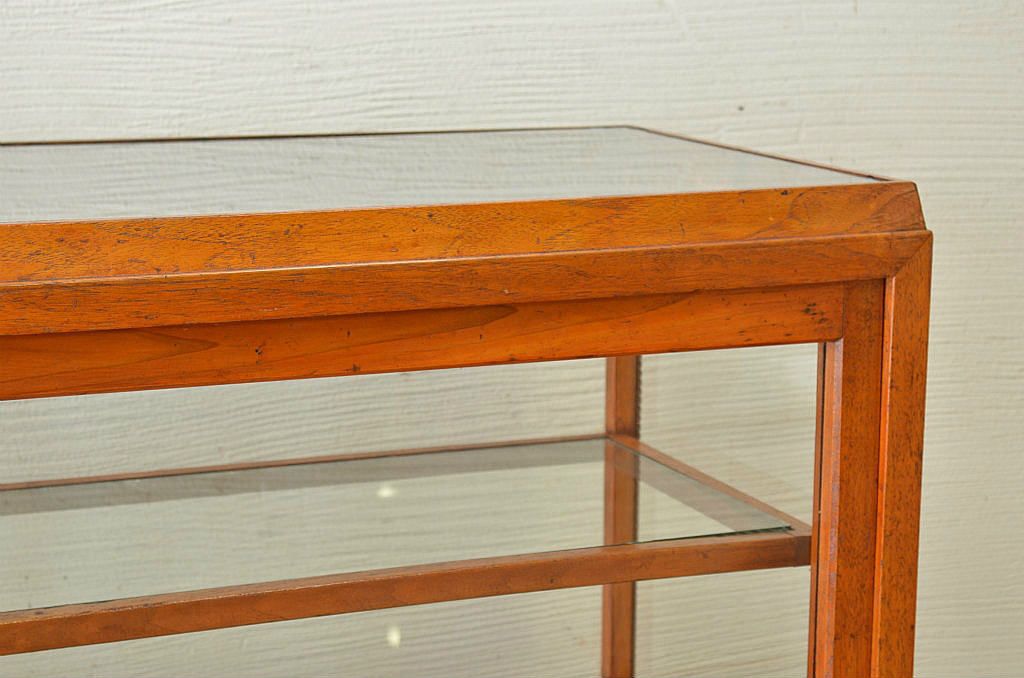 アンティーク家具　引き出し付きアンティークガラスケース(ショーケース)