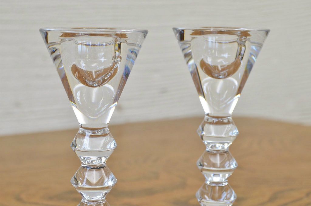 バカラキャンドルスタンド2点セット　定価(1個)29400円
