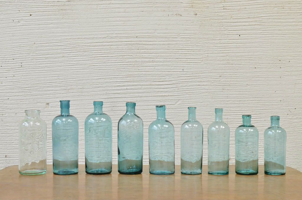 古いガラス瓶9本セット(アンティーク)1