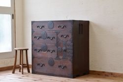 アンティーク家具　古民具　骨董　大振りな時代箪笥