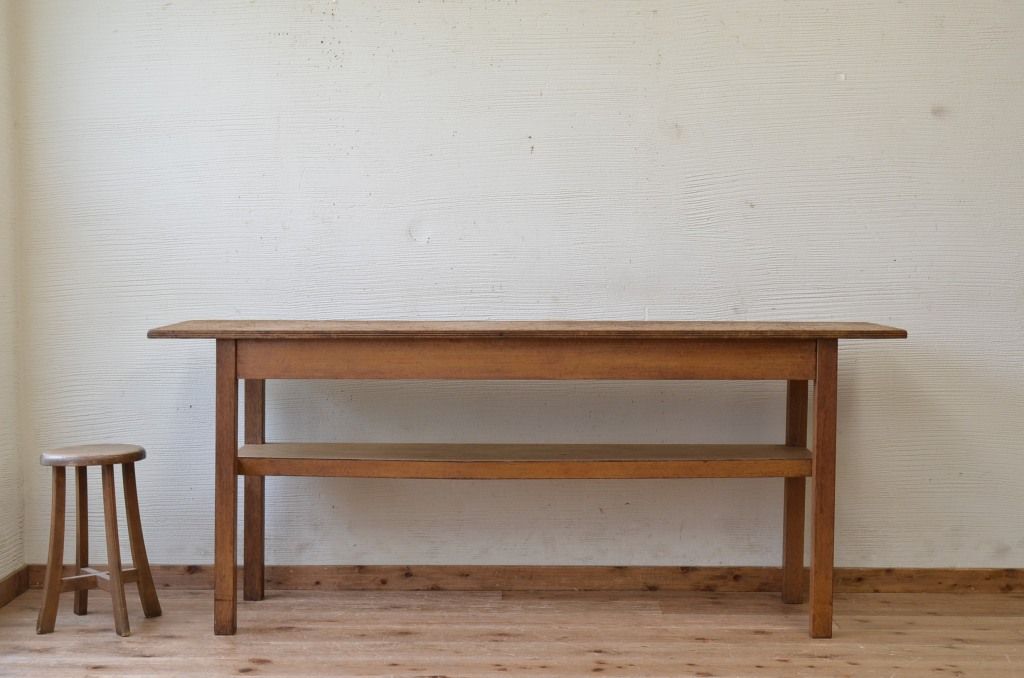 アンティーク家具　★1960〜70年代　古い工場の作業台1　(テーブル、机)
