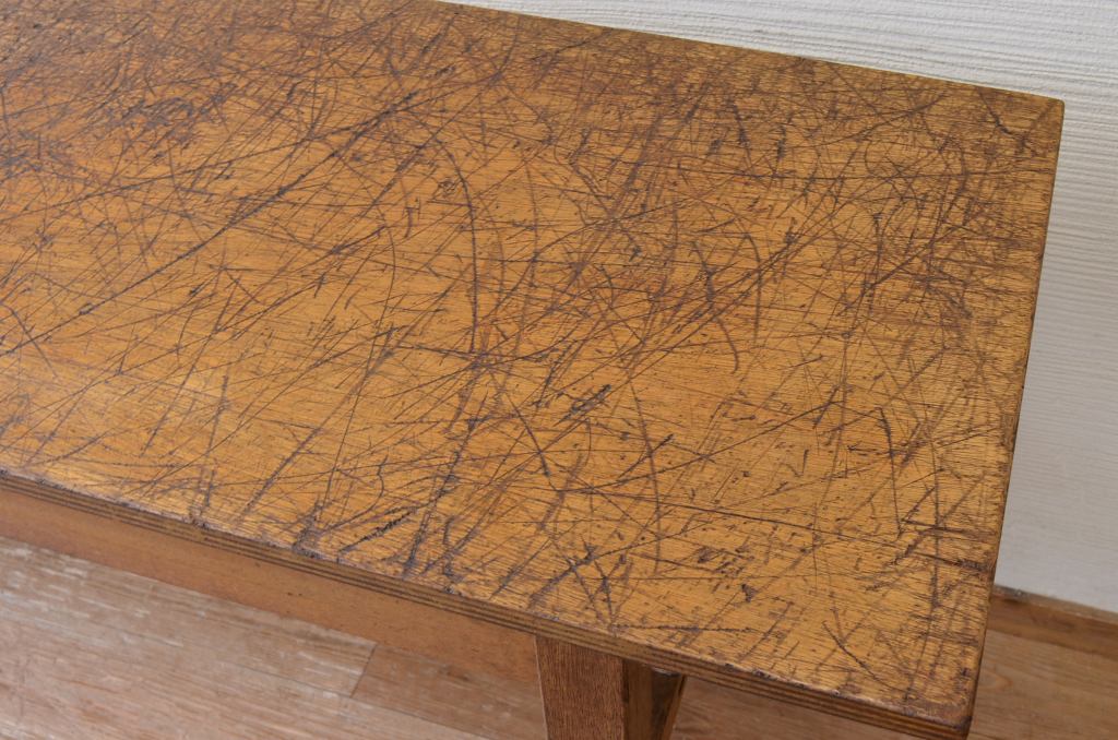 アンティーク家具　★1960〜70年代　古い工場の作業台1　(テーブル、机)