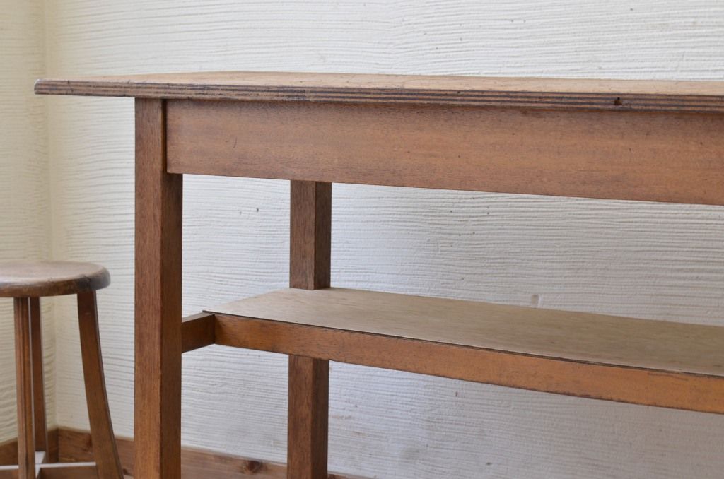アンティーク家具　★1960〜70年代　古い工場の作業台1　(テーブル、机)