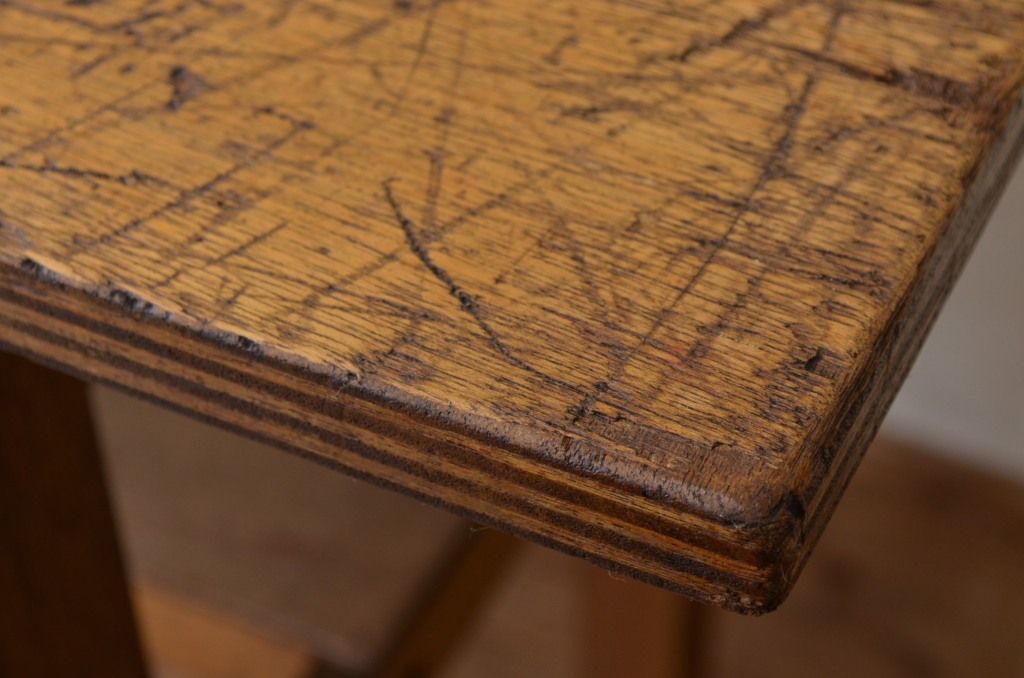 アンティーク家具　★1960〜70年代　古い工場の作業台1　(テーブル、机)