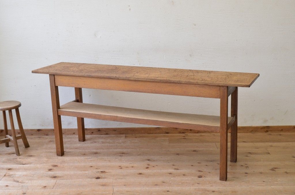 アンティーク家具　★1960〜70年代　古い工場の作業台1　(テーブル、机)