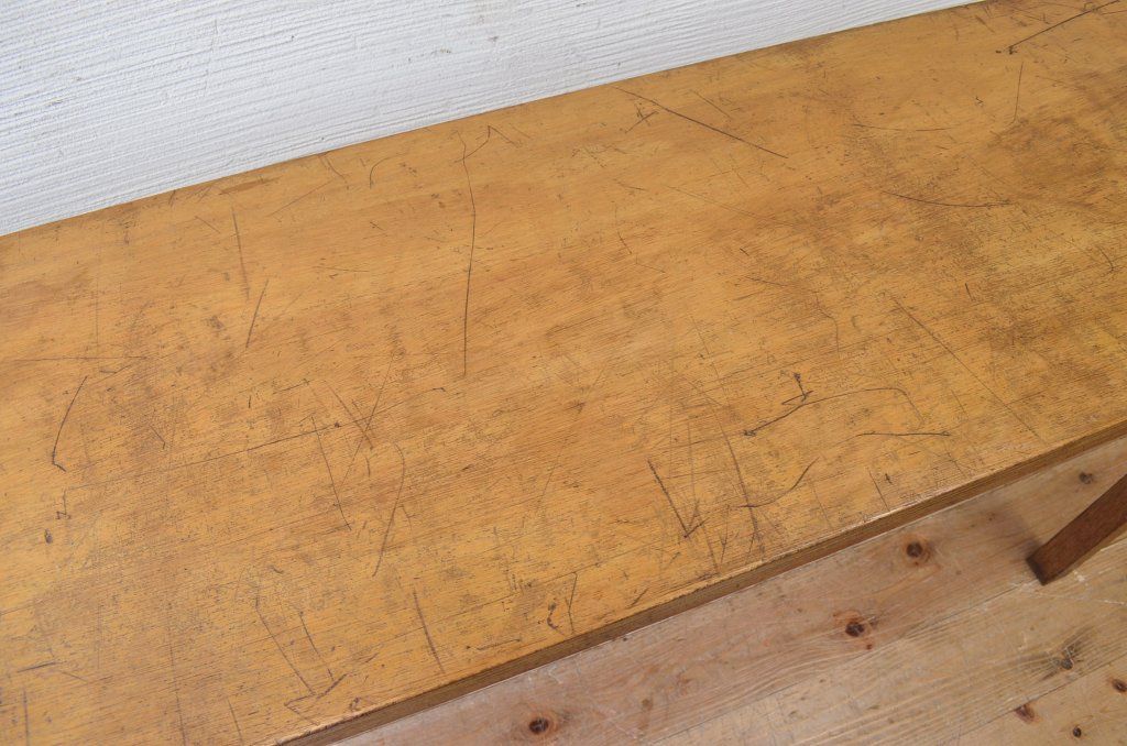 アンティーク家具　★1960〜70年代　古い工場の作業台2　(テーブル、机)