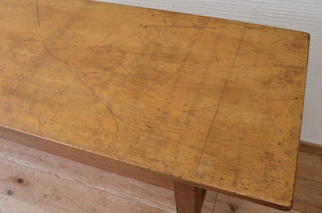アンティーク家具　★1960〜70年代　古い工場の作業台2　(テーブル、机)