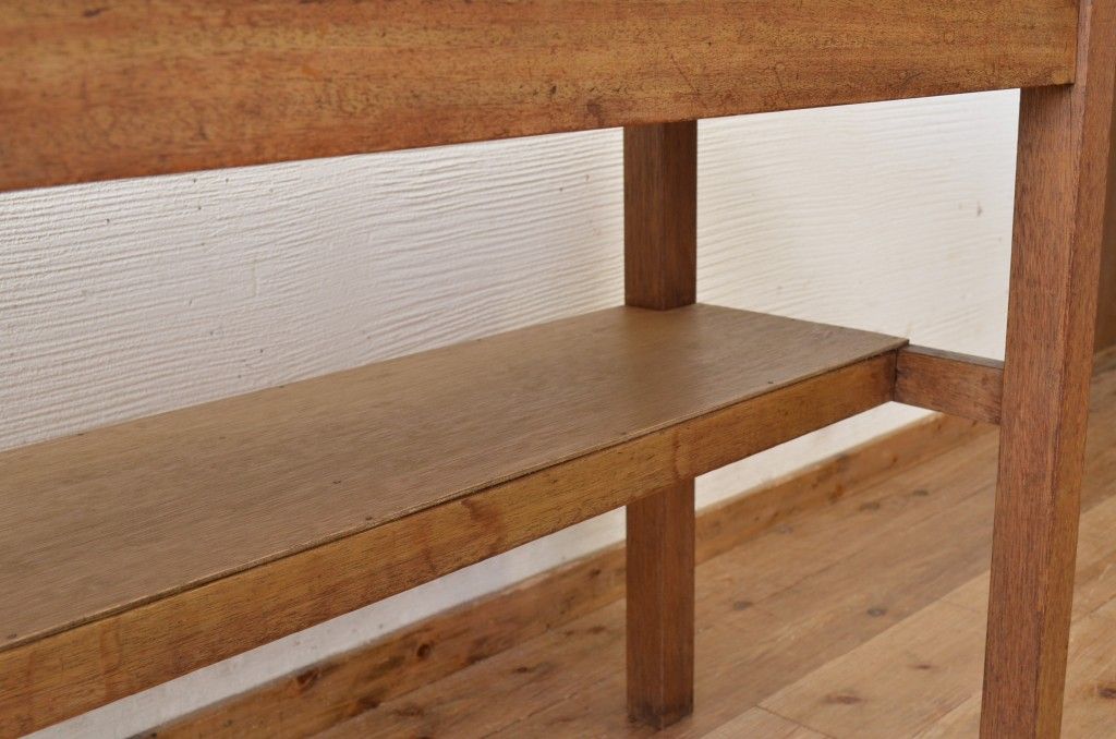 アンティーク家具　★1960〜70年代　古い工場の作業台2　(テーブル、机)