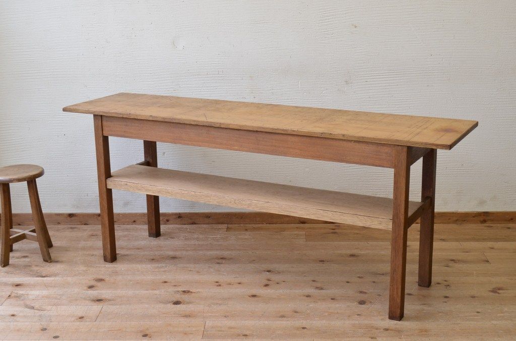 アンティーク家具　★1960〜70年代　古い工場の作業台2　(テーブル、机)
