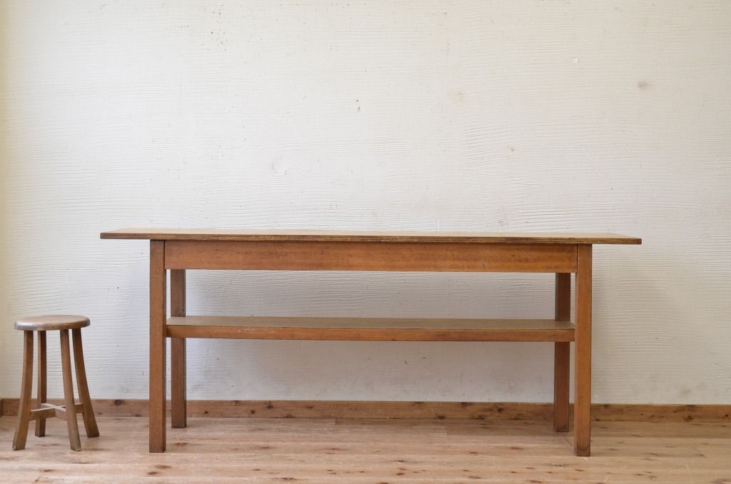 アンティーク家具　★1960〜70年代　古い工場の作業台3　(テーブル、机)