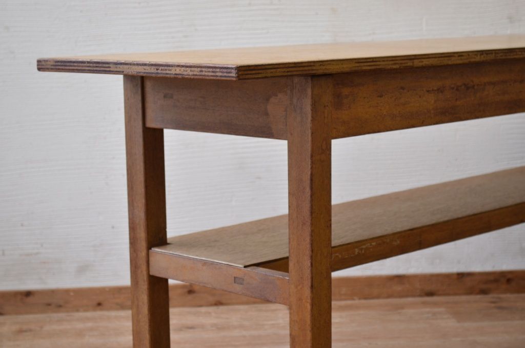 アンティーク家具　★1960〜70年代　古い工場の作業台3　(テーブル、机)