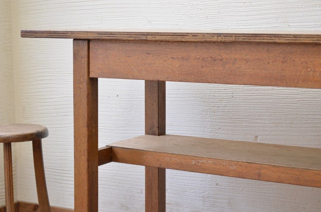アンティーク家具　★1960〜70年代　古い工場の作業台3　(テーブル、机)