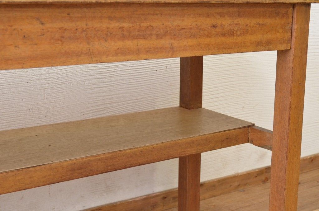 アンティーク家具　★1960〜70年代　古い工場の作業台3　(テーブル、机)