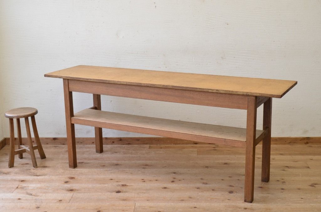 アンティーク家具　★1960〜70年代　古い工場の作業台3　(テーブル、机)