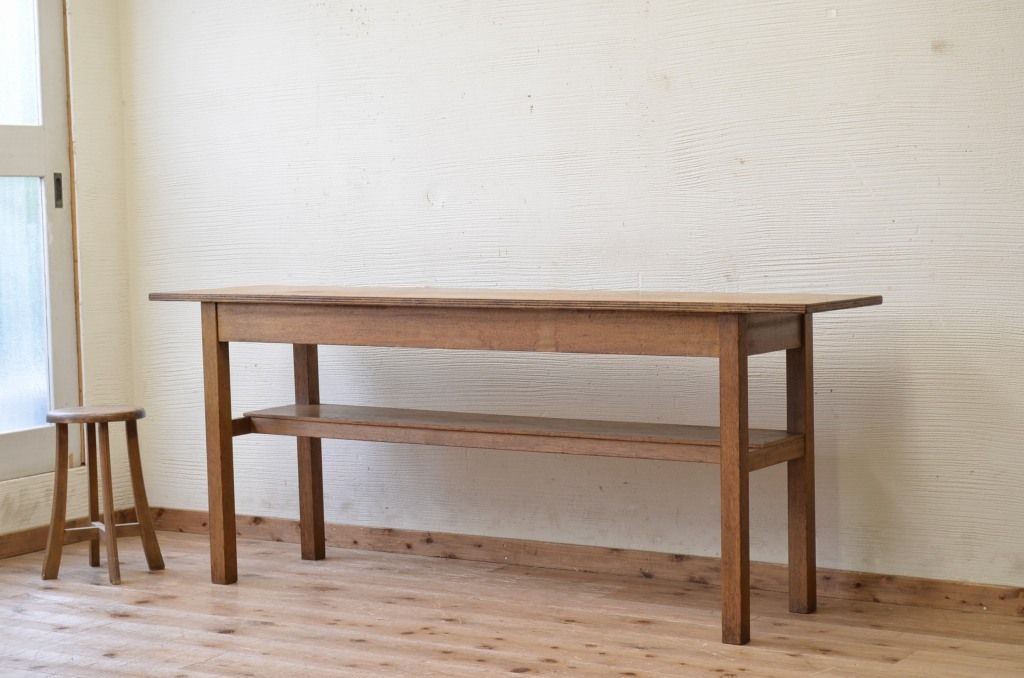 アンティーク家具　★1960〜70年代　古い工場の作業台5　(テーブル、机)