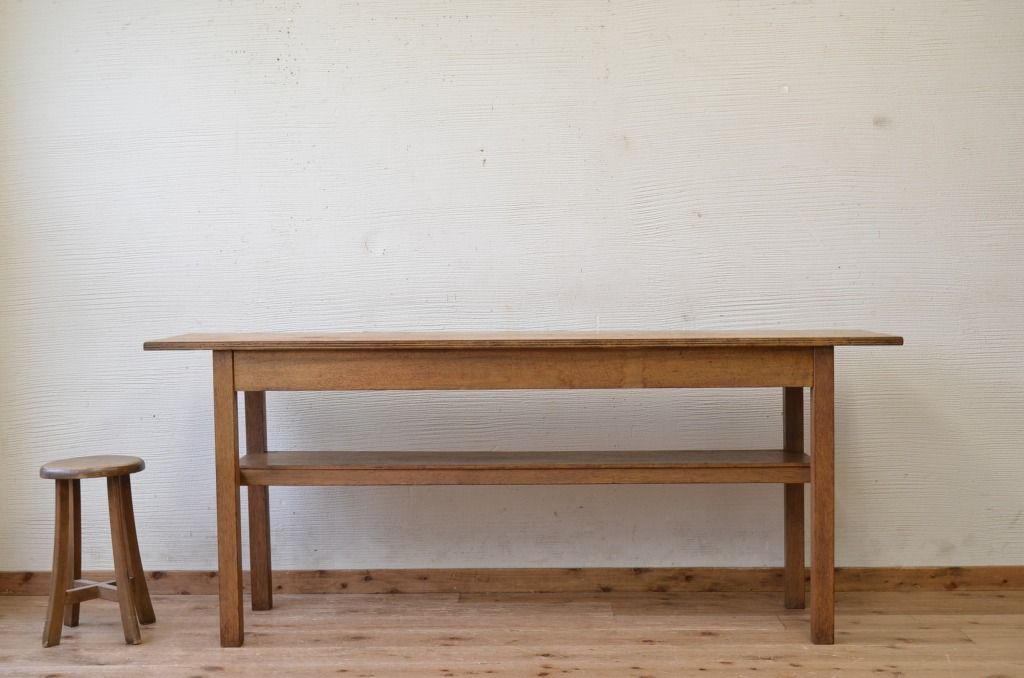 アンティーク家具　★1960〜70年代　古い工場の作業台5　(テーブル、机)