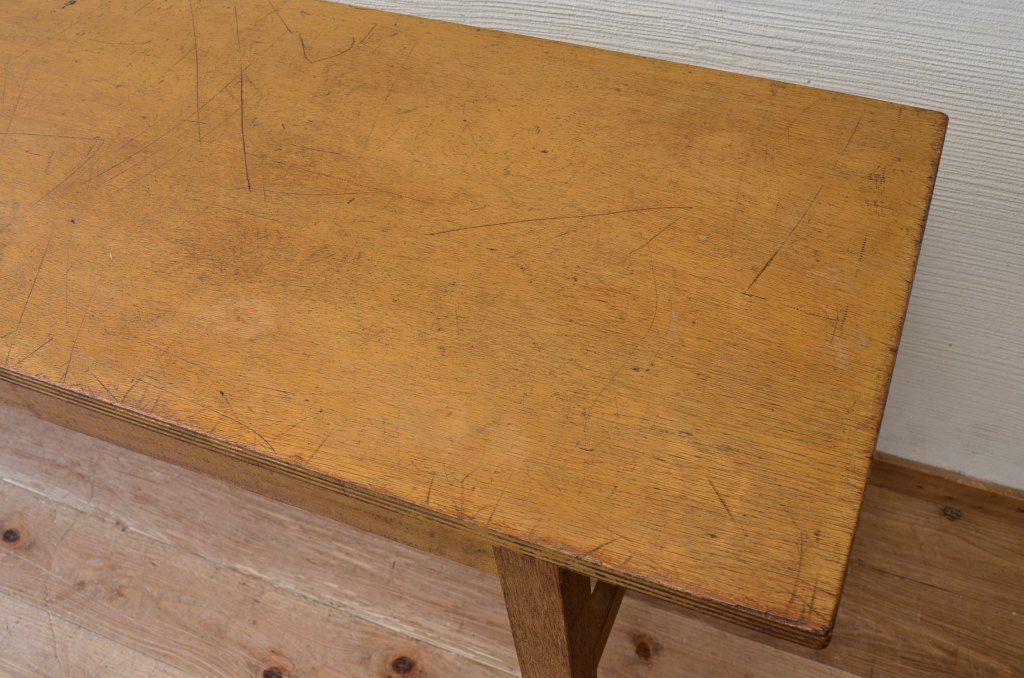 アンティーク家具　★1960〜70年代　古い工場の作業台5　(テーブル、机)
