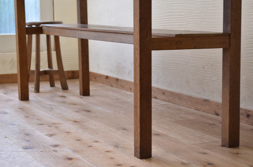 アンティーク家具　★1960〜70年代　古い工場の作業台5　(テーブル、机)