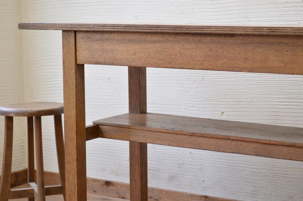 アンティーク家具　★1960〜70年代　古い工場の作業台5　(テーブル、机)