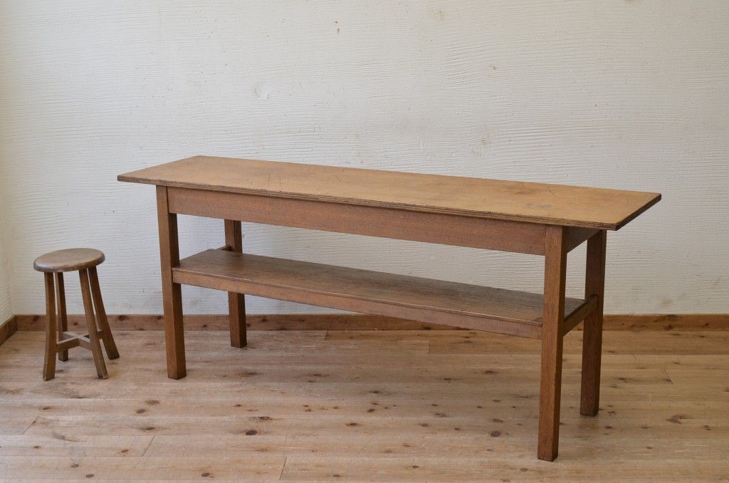 アンティーク家具　★1960〜70年代　古い工場の作業台5　(テーブル、机)
