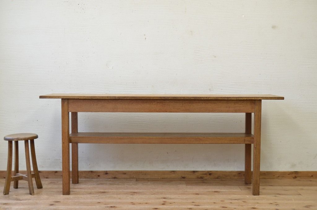 アンティーク家具　★1960〜70年代　古い工場の作業台8　(テーブル、机)