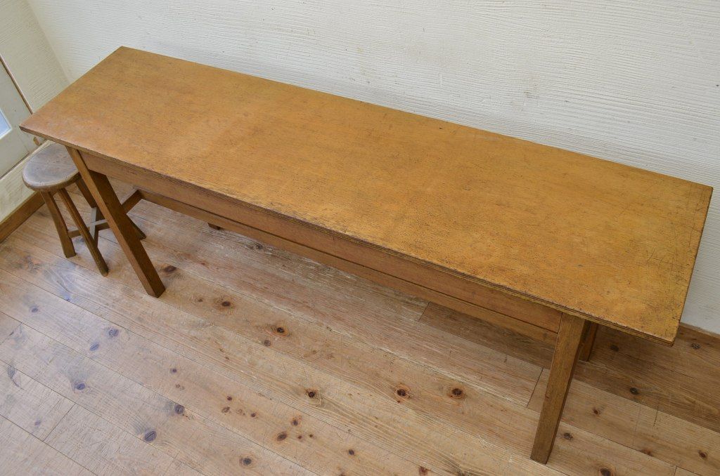 アンティーク家具　★1960〜70年代　古い工場の作業台8　(テーブル、机)