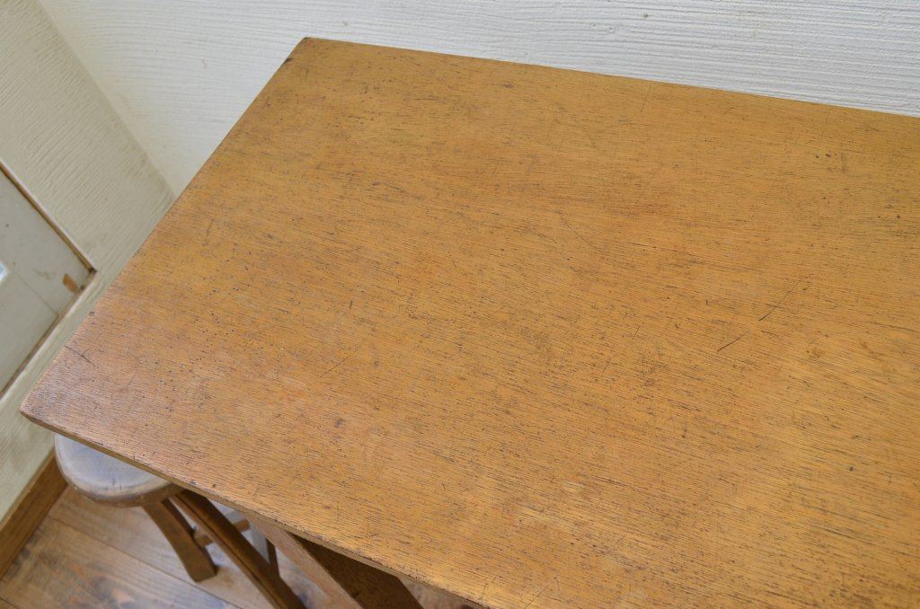 アンティーク家具　★1960〜70年代　古い工場の作業台8　(テーブル、机)